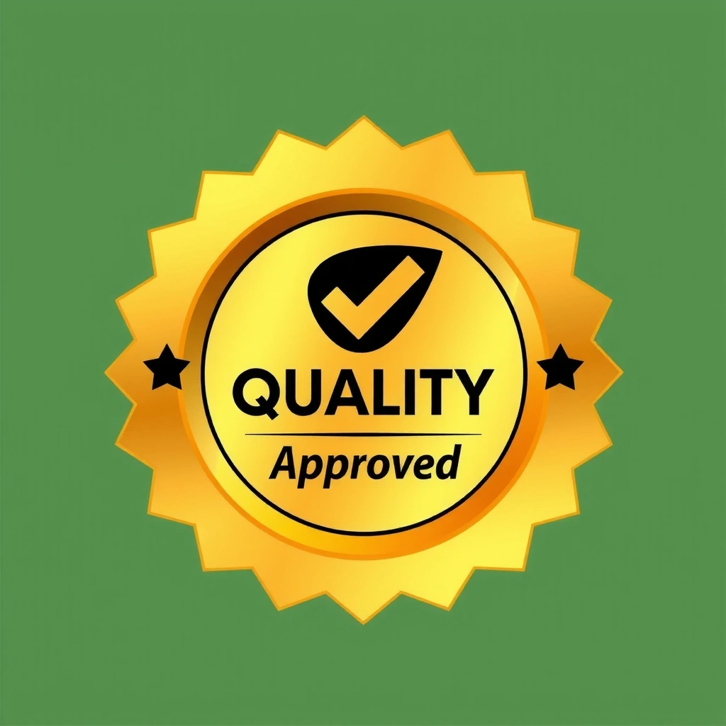 Icon representing quality approved stamp